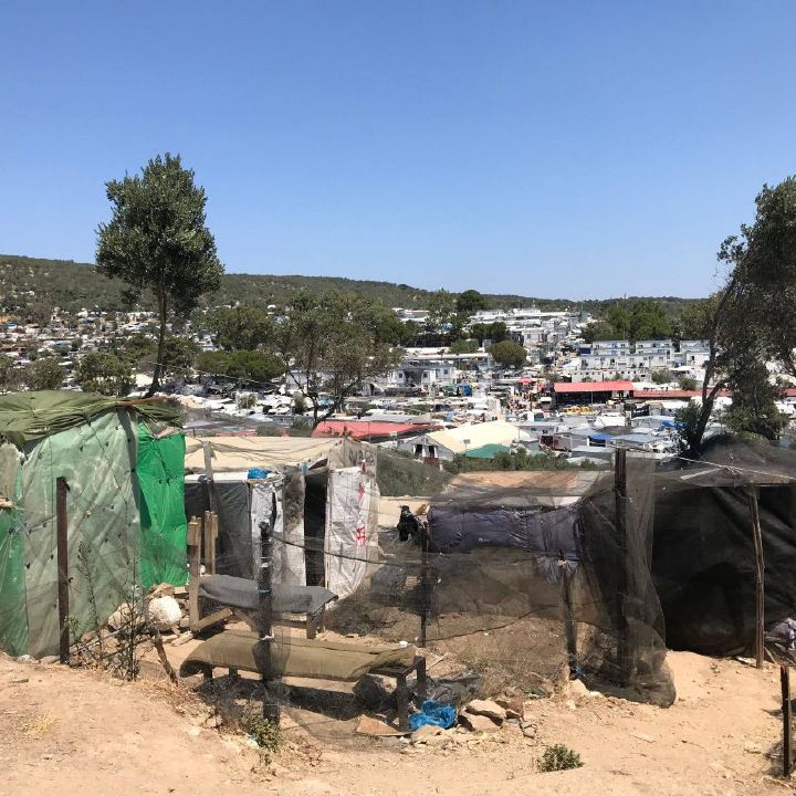 Das Lager Moria auf der Insel Lesbos vor dem Brand.